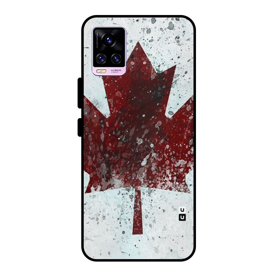 Red Maple Snow Metal Back Case for Vivo V20 Pro