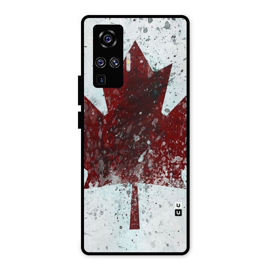 Red Maple Snow Metal Back Case for Vivo X50 Pro