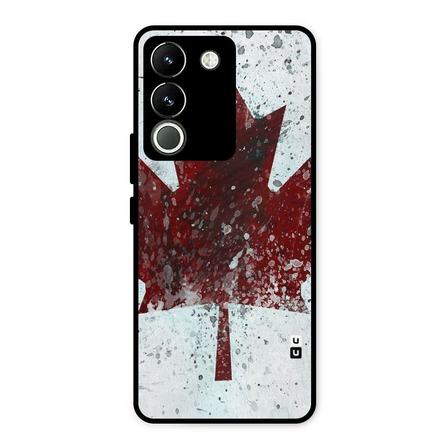 Red Maple Snow Metal Back Case for Vivo Y200