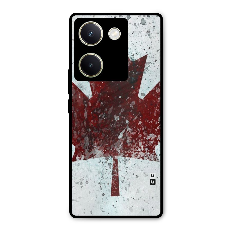 Red Maple Snow Metal Back Case for Vivo Y200 Pro