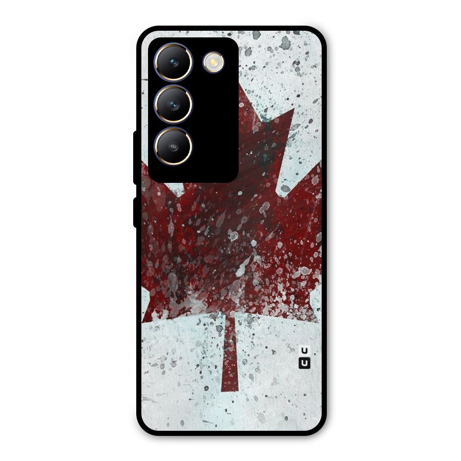 Red Maple Snow Metal Back Case for Vivo Y200e