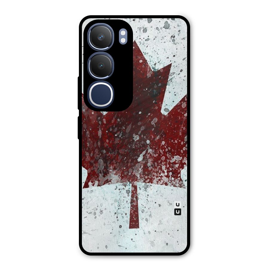 Red Maple Snow Metal Back Case for Vivo Y29