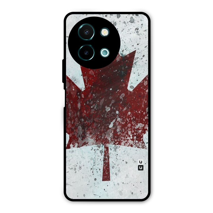 Red Maple Snow Metal Back Case for Vivo Y58