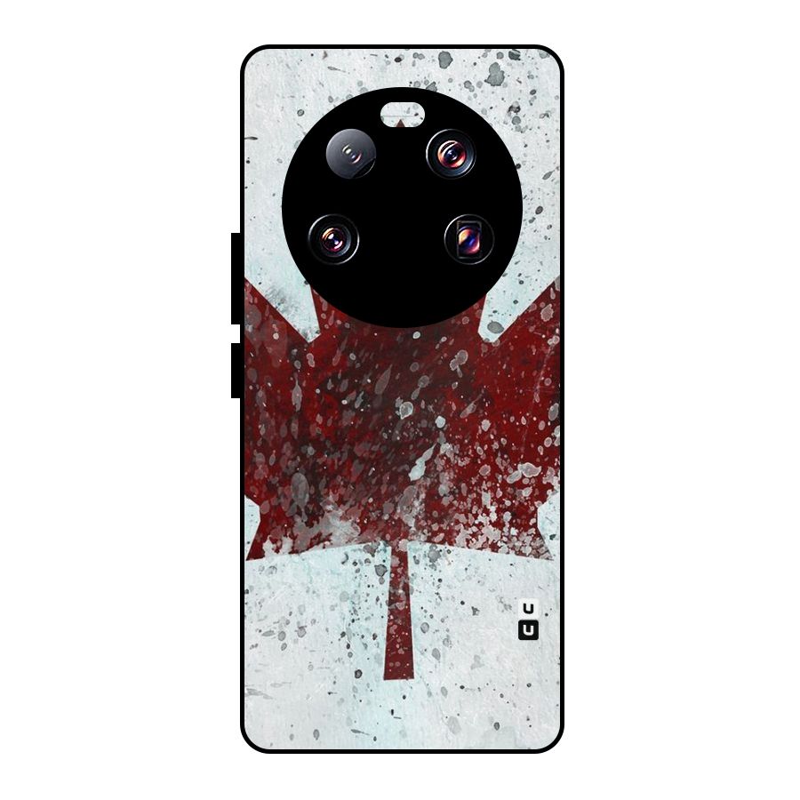 Red Maple Snow Metal Back Case for Xiaomi 13 Ultra