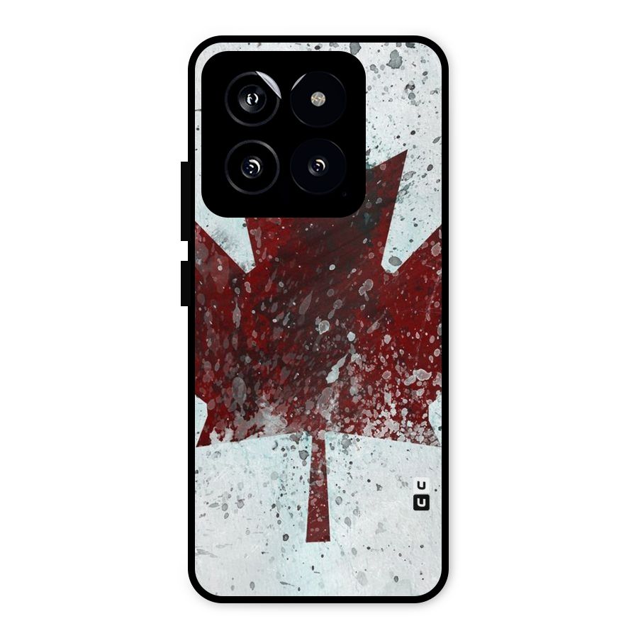 Red Maple Snow Metal Back Case for Xiaomi 14
