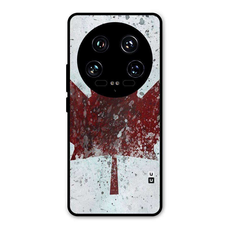 Red Maple Snow Metal Back Case for Xiaomi 14 Ultra