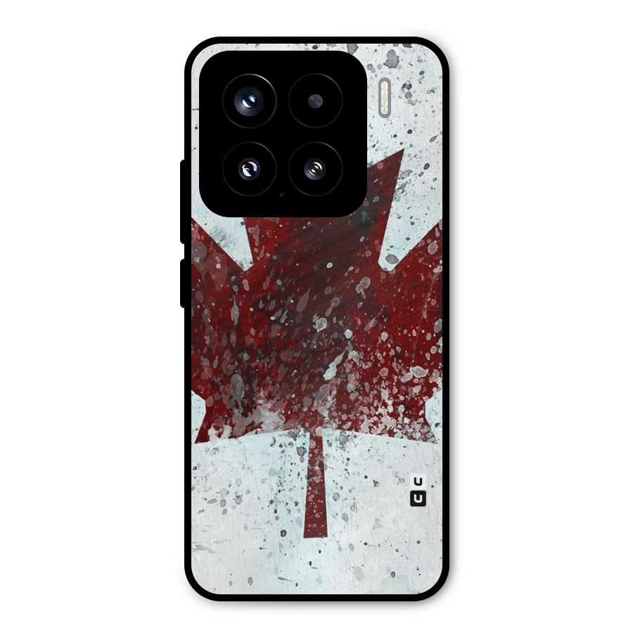 Red Maple Snow Metal Back Case for Xiaomi 15