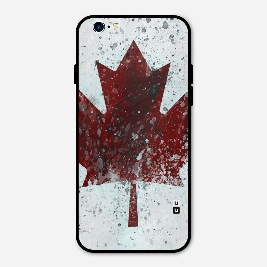 Red Maple Snow Metal Back Case for iPhone 6 6s