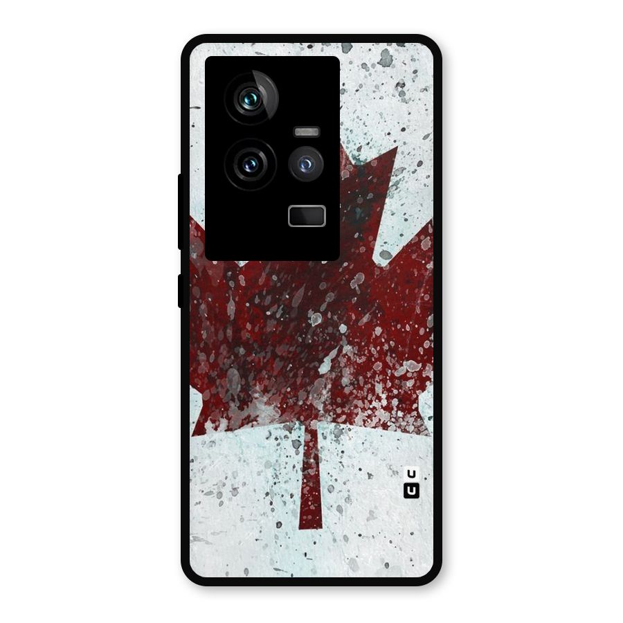 Red Maple Snow Metal Back Case for iQOO 11 5G