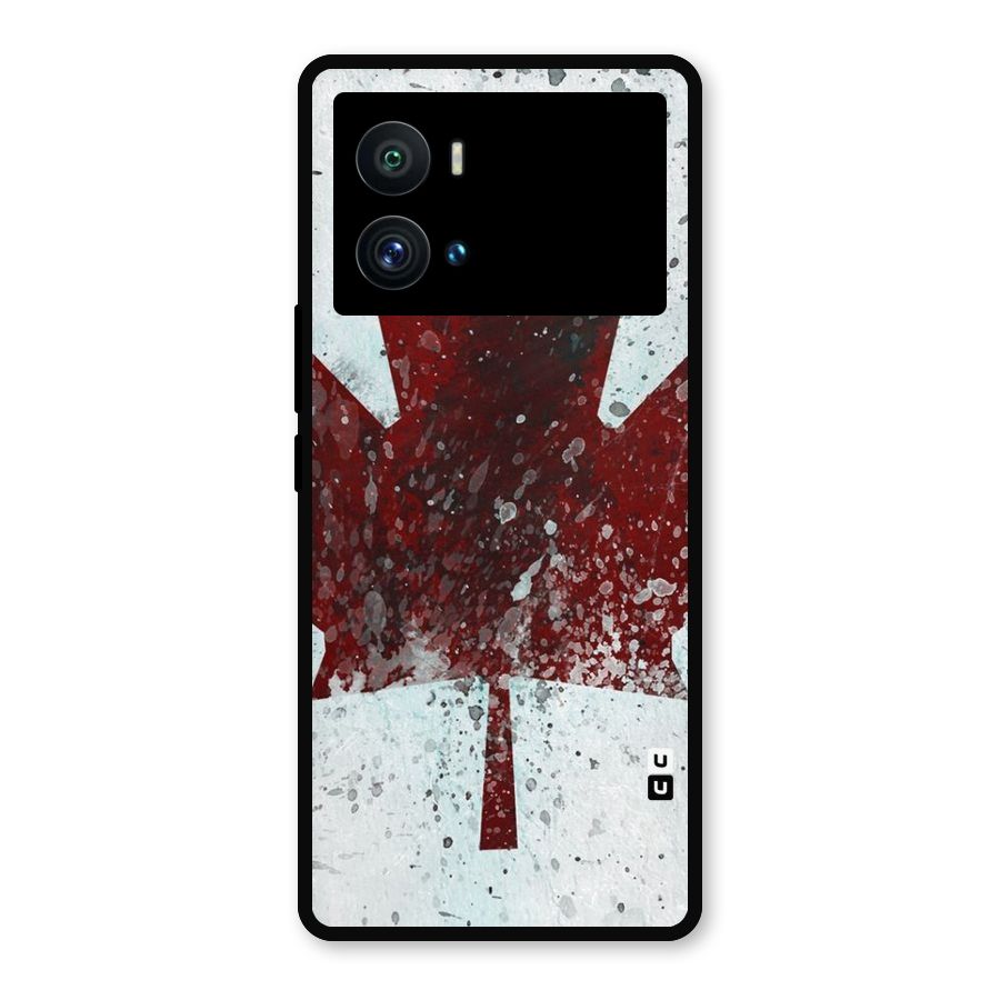 Red Maple Snow Metal Back Case for iQOO 9 Pro