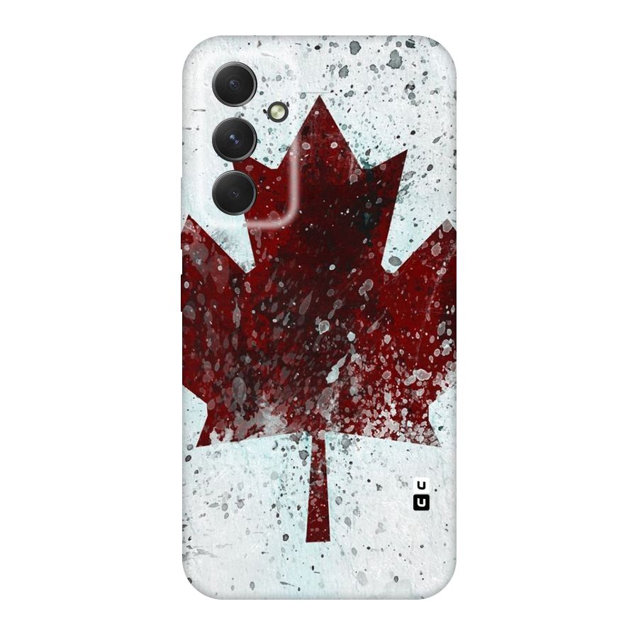 Red Maple Snow Original Polycarbonate Back Case for Galaxy A54