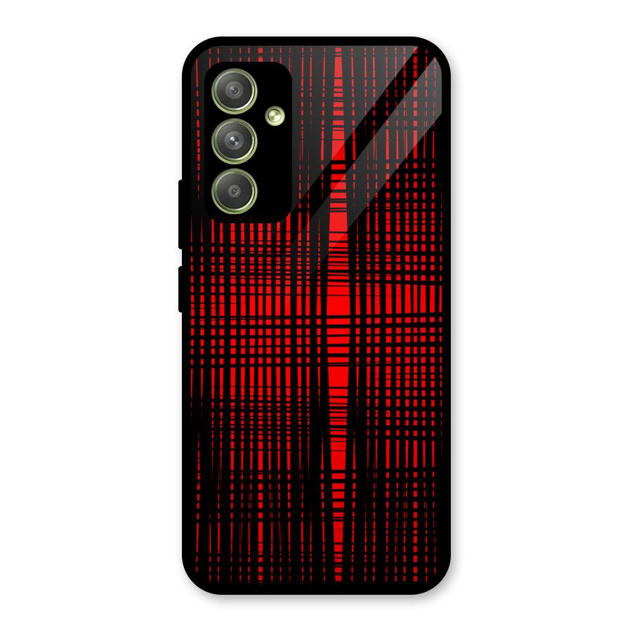 Red Net Design Glass Back Case for Galaxy A54