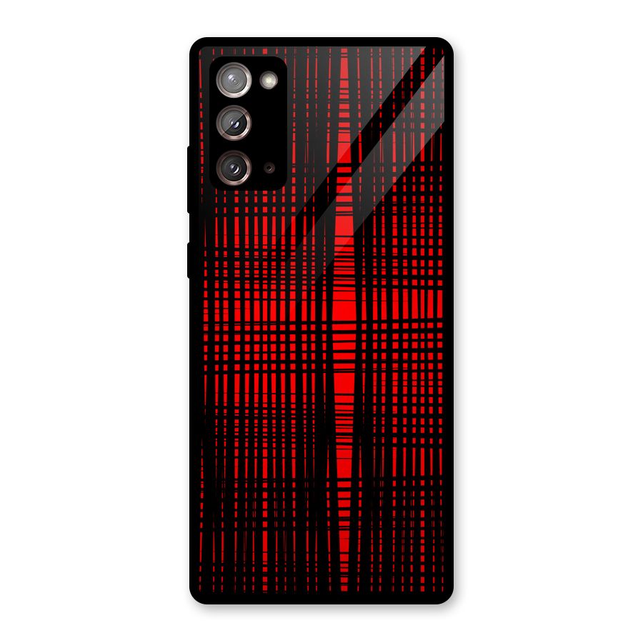 Red Net Design Glass Back Case for Galaxy Note 20