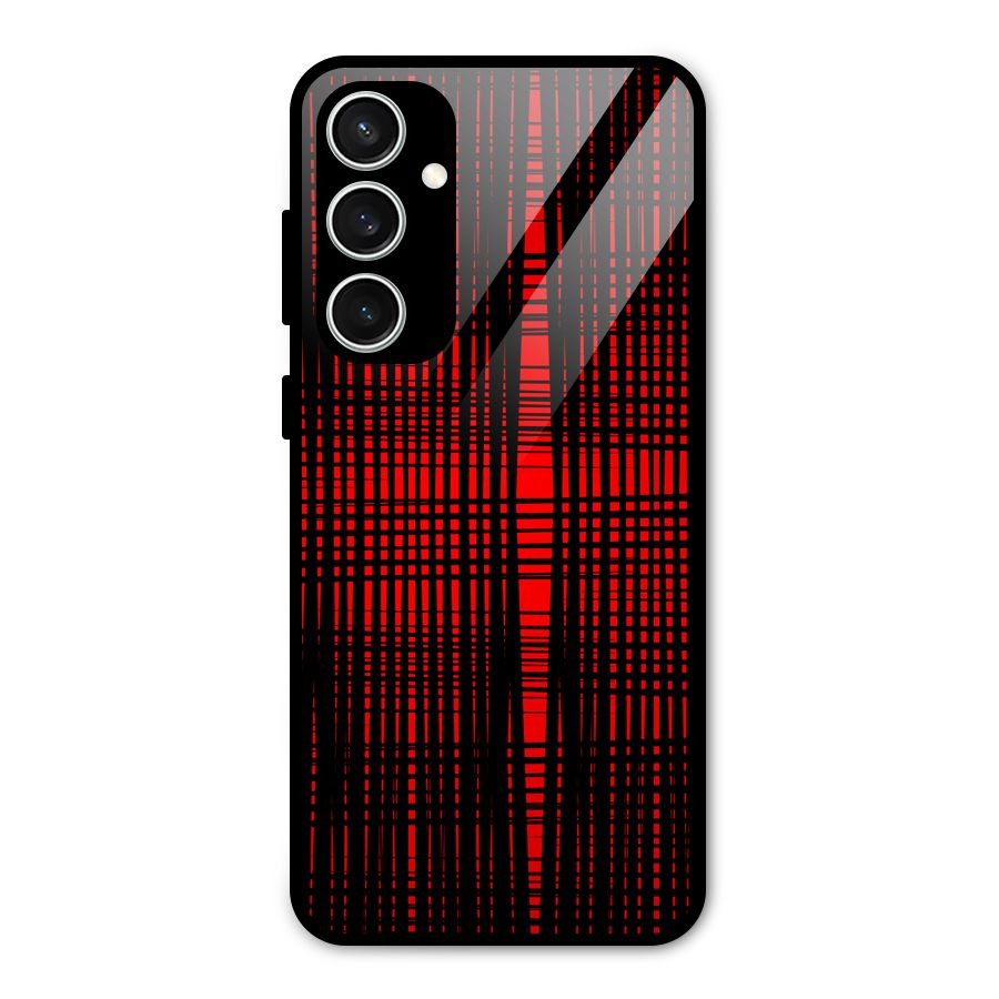Red Net Design Glass Back Case for Galaxy S23 FE