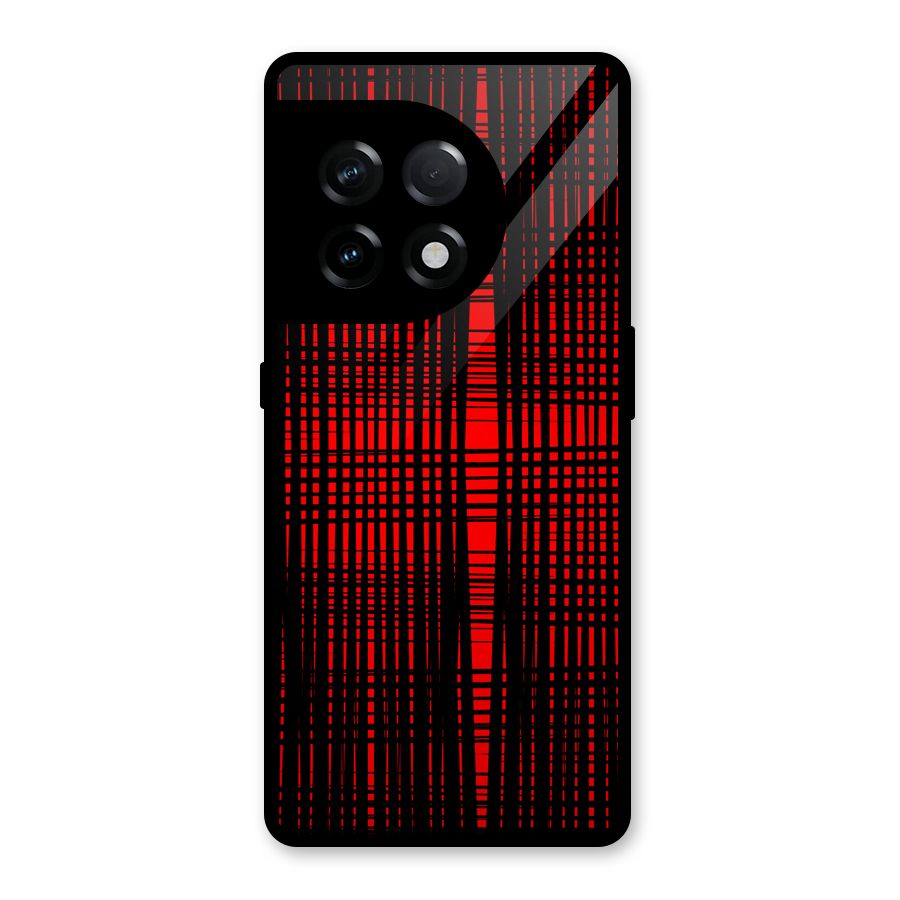 Red Net Design Glass Back Case for OnePlus 11R