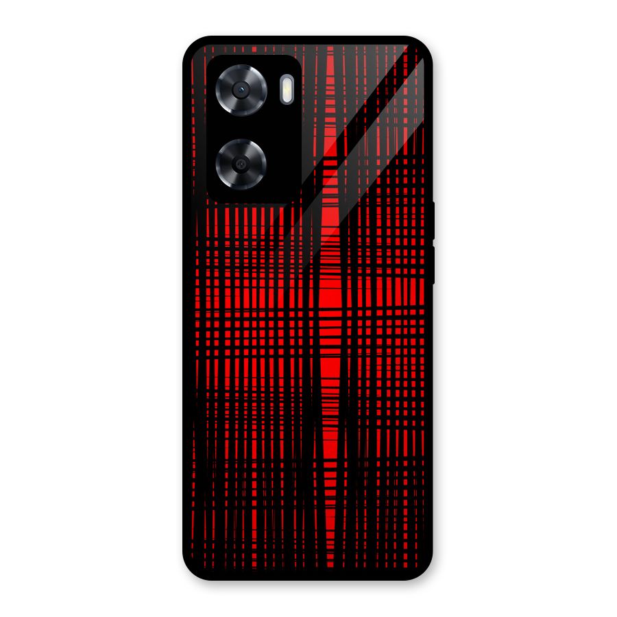 Red Net Design Glass Back Case for OnePlus Nord N20 SE