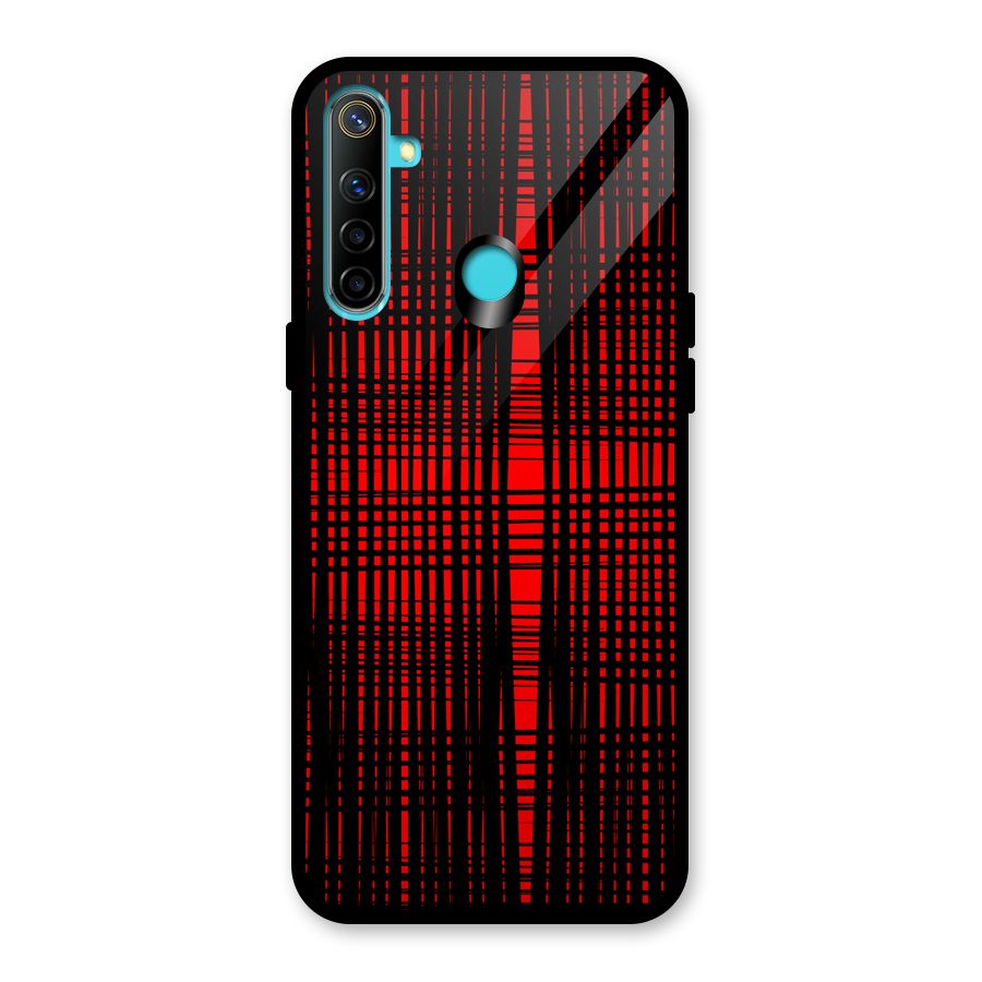 Red Net Design Glass Back Case for Realme Narzo 10