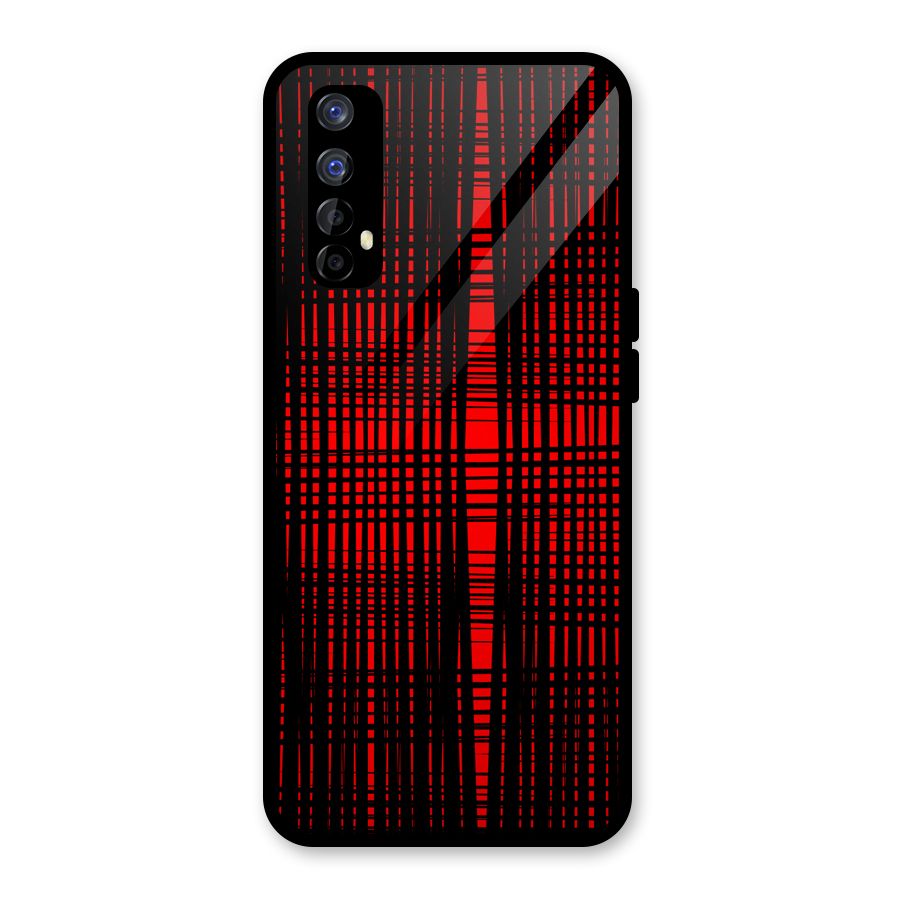 Red Net Design Glass Back Case for Realme Narzo 20 Pro