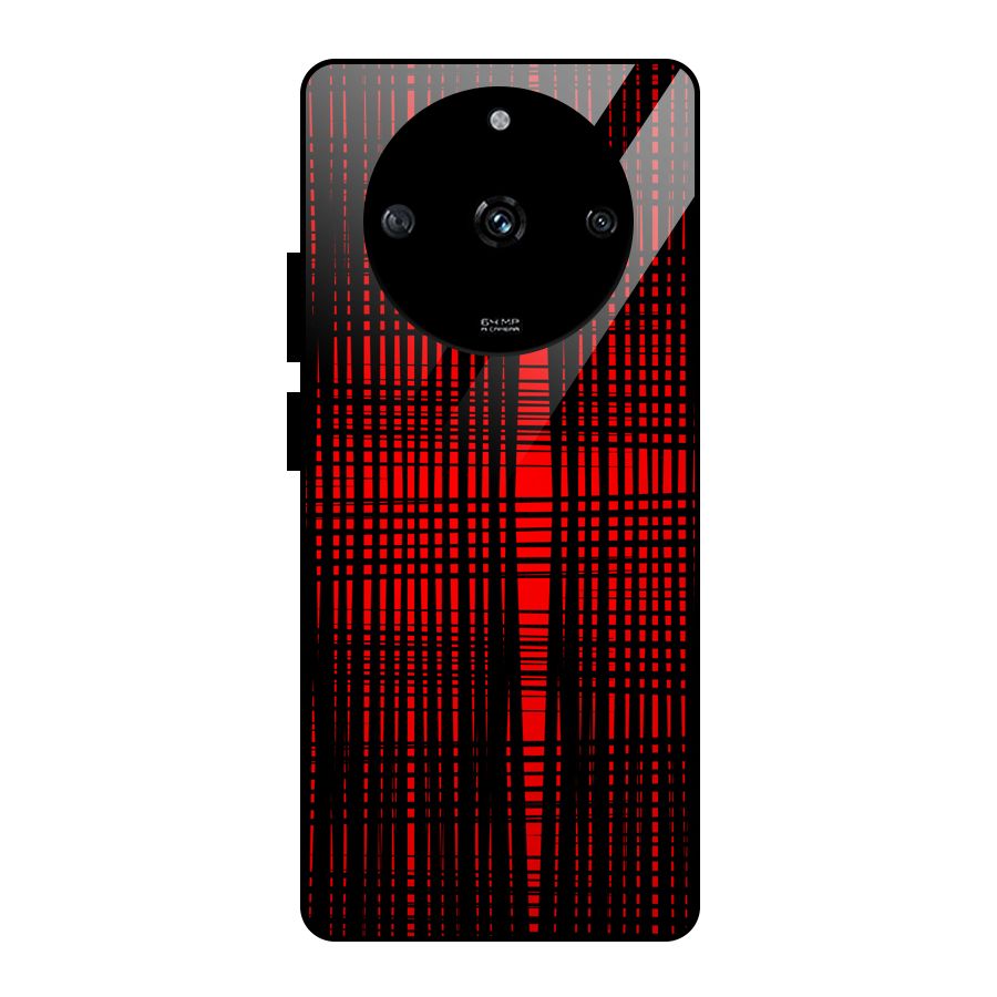 Red Net Design Glass Back Case for Realme Narzo 60 5G