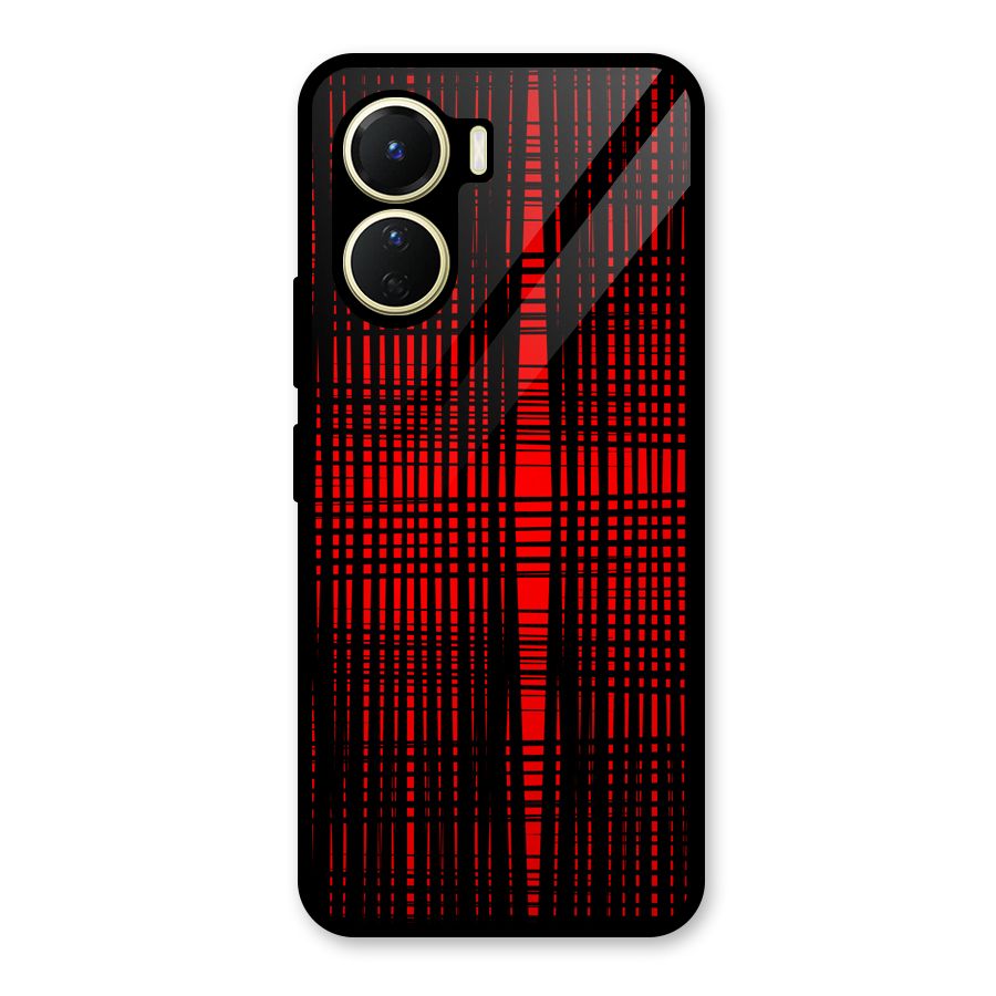 Red Net Design Glass Back Case for Vivo Y56