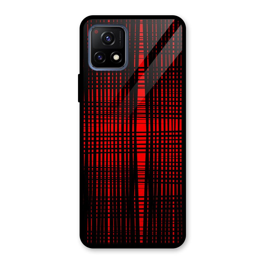 Red Net Design Glass Back Case for Vivo Y72 5G