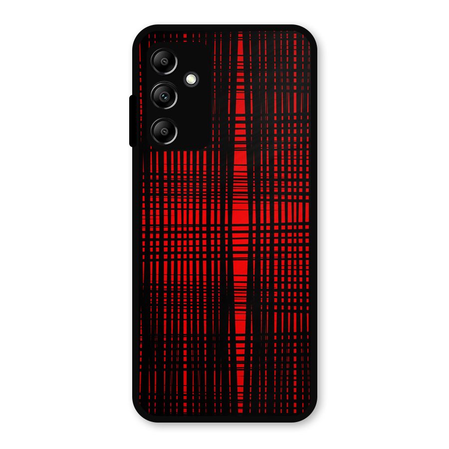 Red Net Design Metal Back Case for Galaxy A14 5G