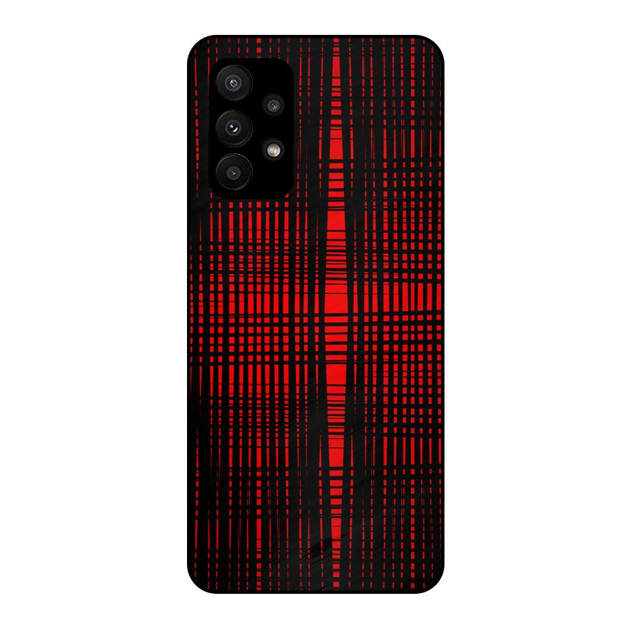 Red Net Design Metal Back Case for Galaxy A23