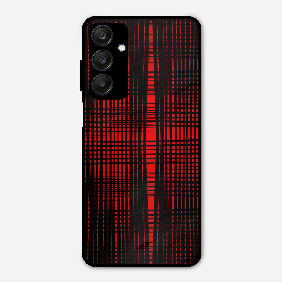 Red Net Design Metal Back Case for Galaxy A25 5G