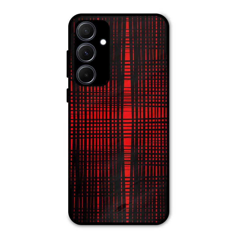 Red Net Design Metal Back Case for Galaxy A35