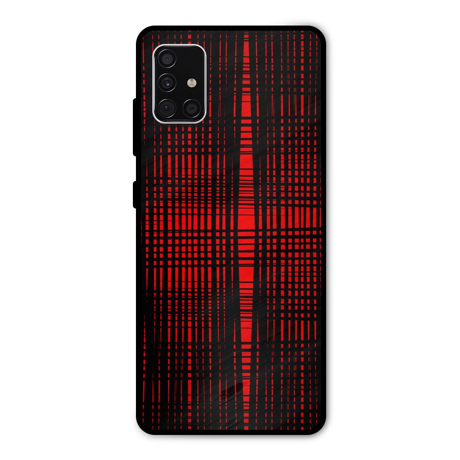 Red Net Design Metal Back Case for Galaxy A51