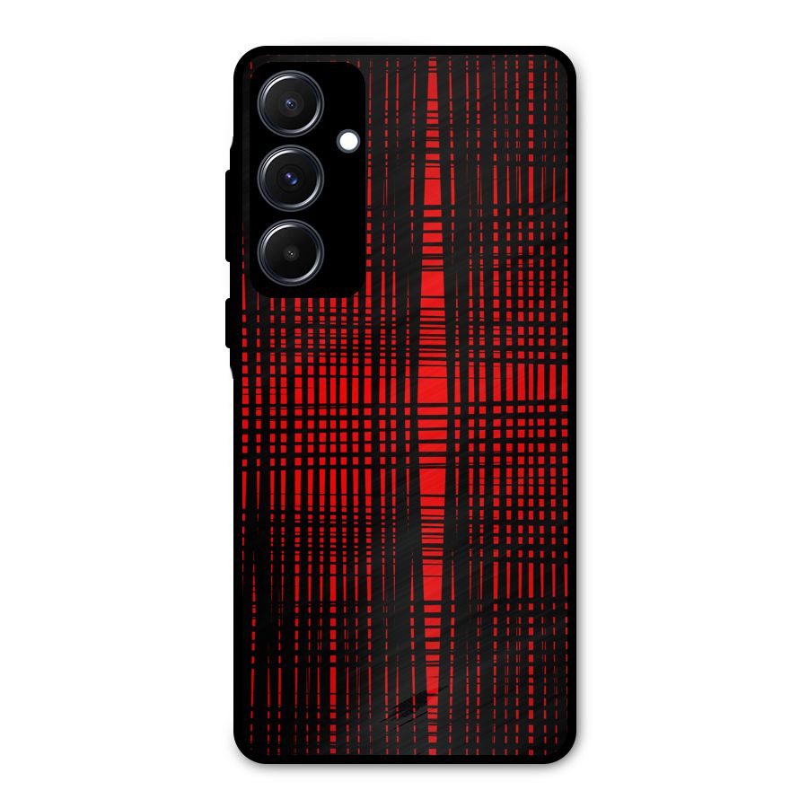 Red Net Design Metal Back Case for Galaxy A55