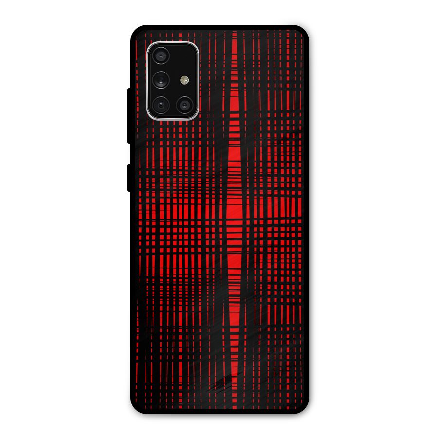 Red Net Design Metal Back Case for Galaxy A71