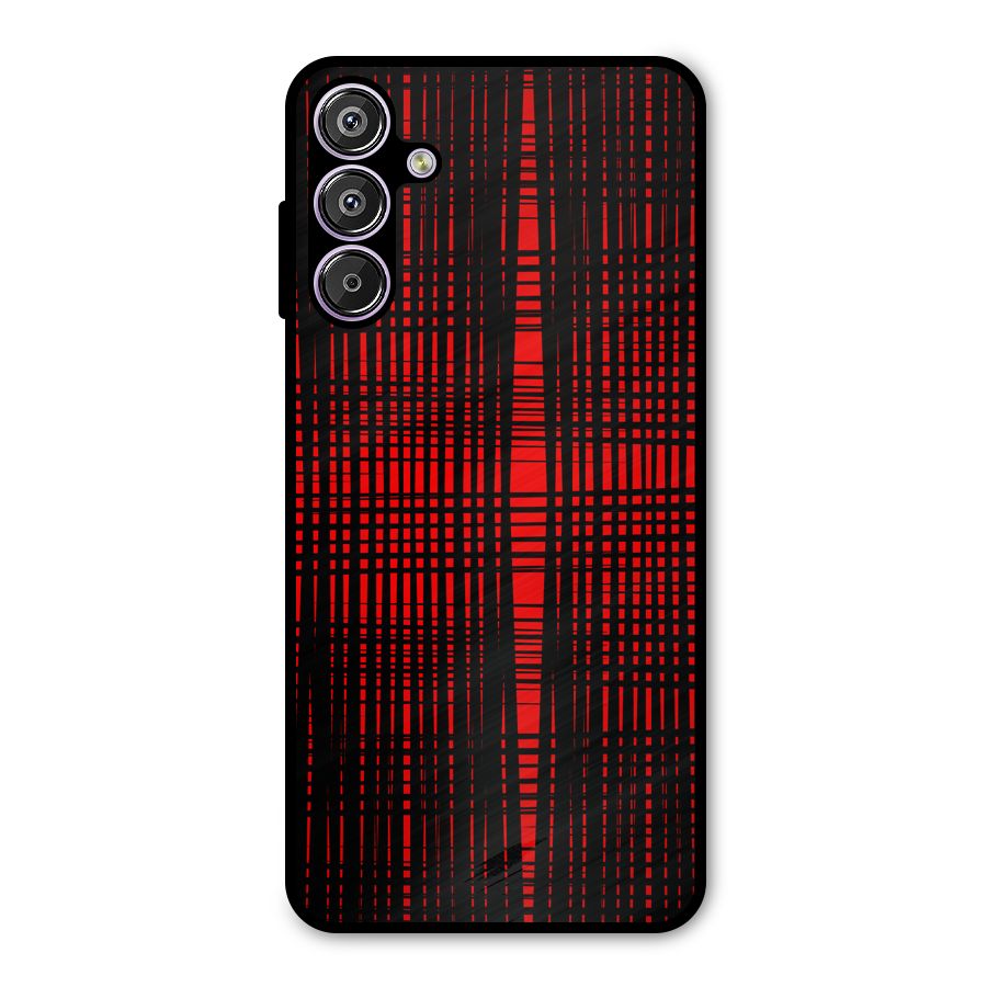 Red Net Design Metal Back Case for Galaxy F15