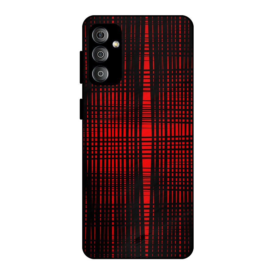 Red Net Design Metal Back Case for Galaxy F23