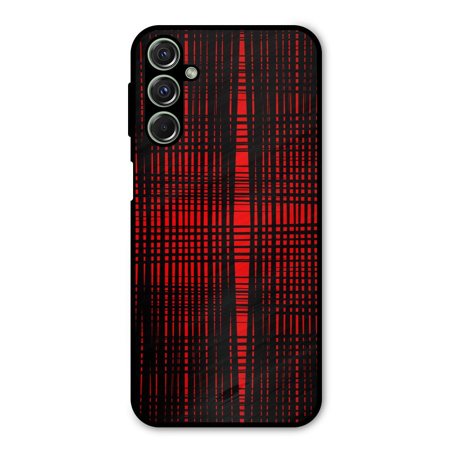 Red Net Design Metal Back Case for Galaxy F34
