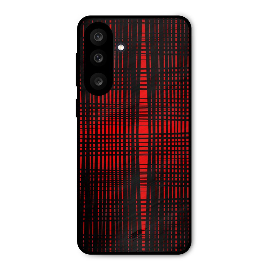Red Net Design Metal Back Case for Galaxy F56