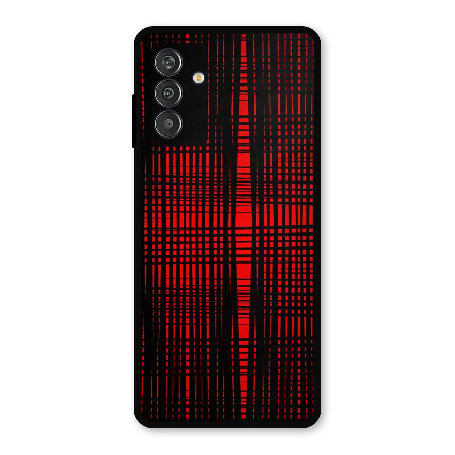 Red Net Design Metal Back Case for Galaxy M13