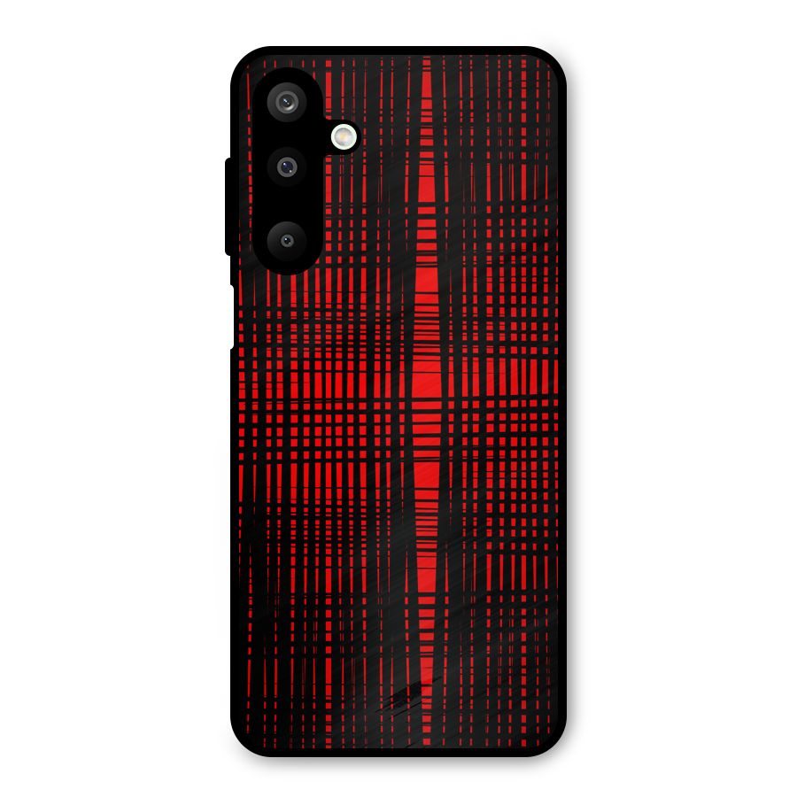 Red Net Design Metal Back Case for Galaxy M16