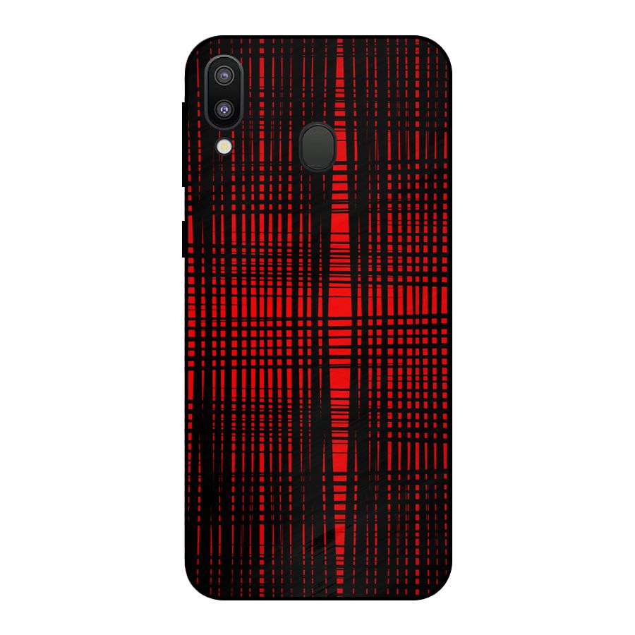 Red Net Design Metal Back Case for Galaxy M20