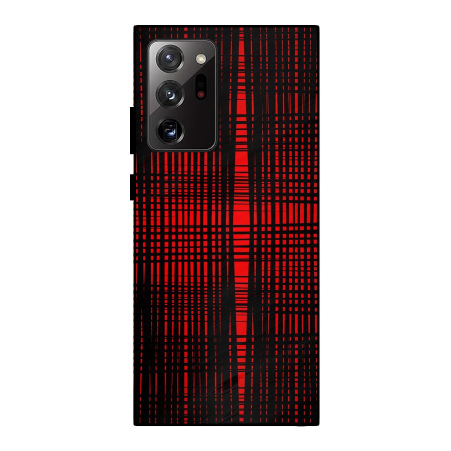 Red Net Design Metal Back Case for Galaxy Note 20 Ultra