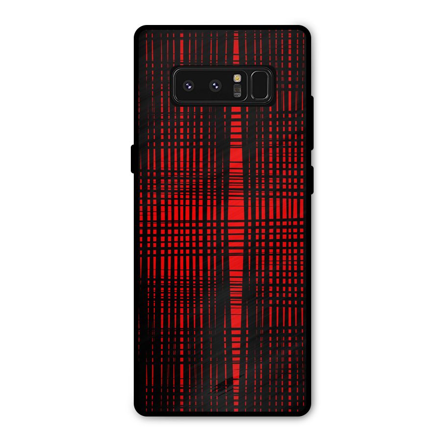 Red Net Design Metal Back Case for Galaxy Note 8