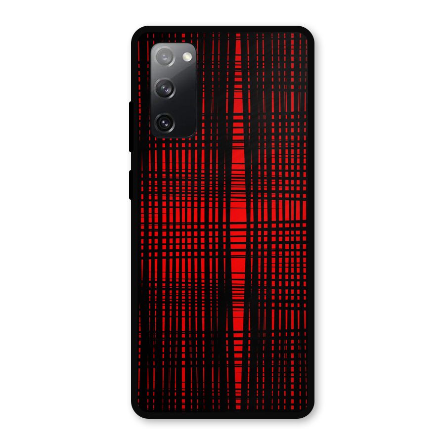 Red Net Design Metal Back Case for Galaxy S20 FE