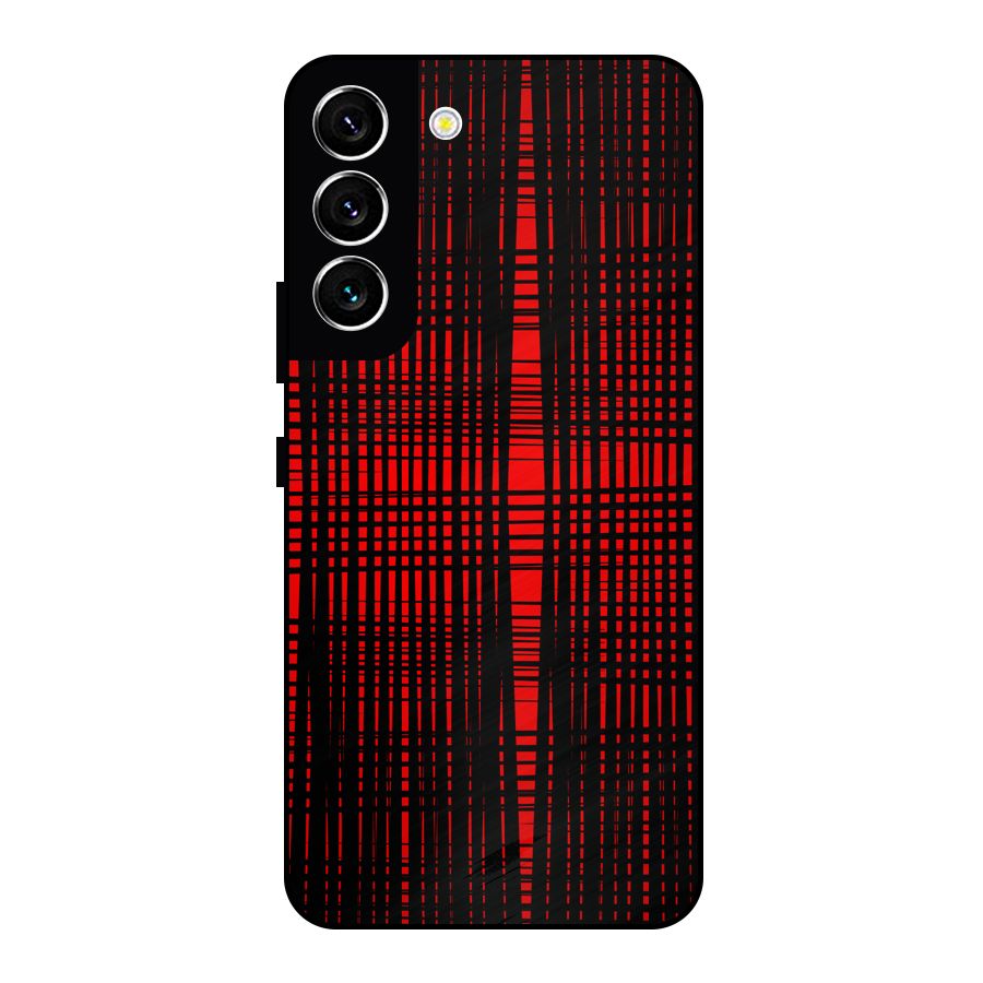 Red Net Design Metal Back Case for Galaxy S22 5G