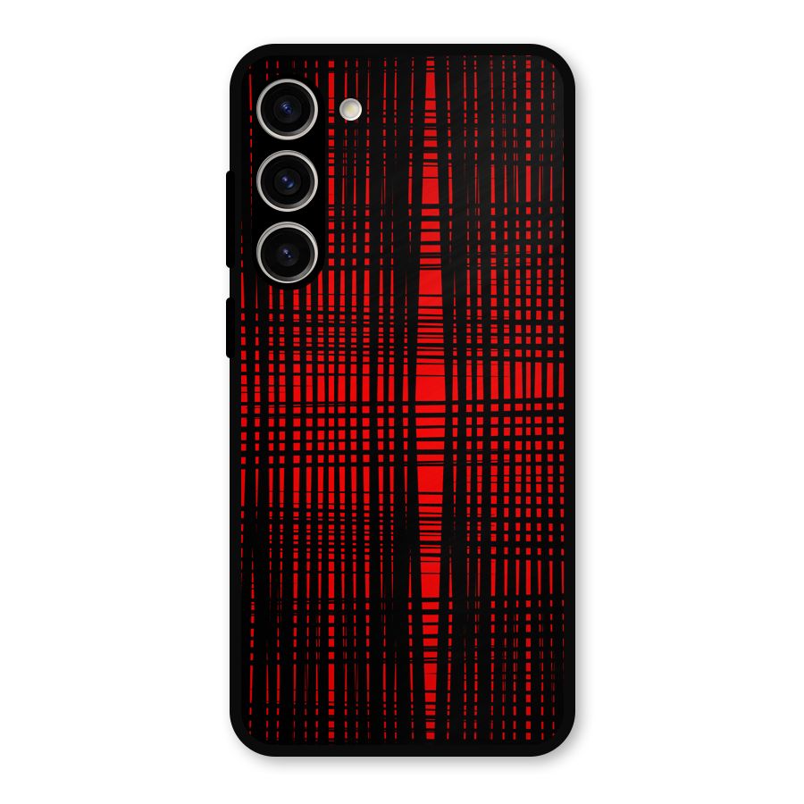 Red Net Design Metal Back Case for Galaxy S23 Plus