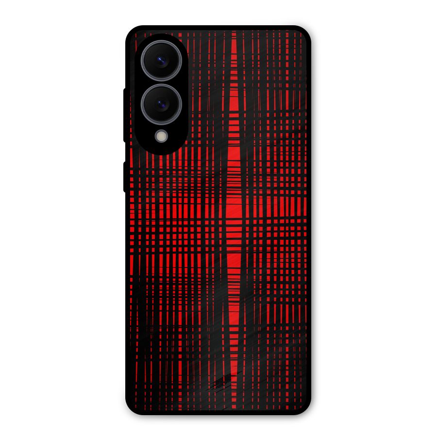 Red Net Design Metal Back Case for Galaxy S25 Edge