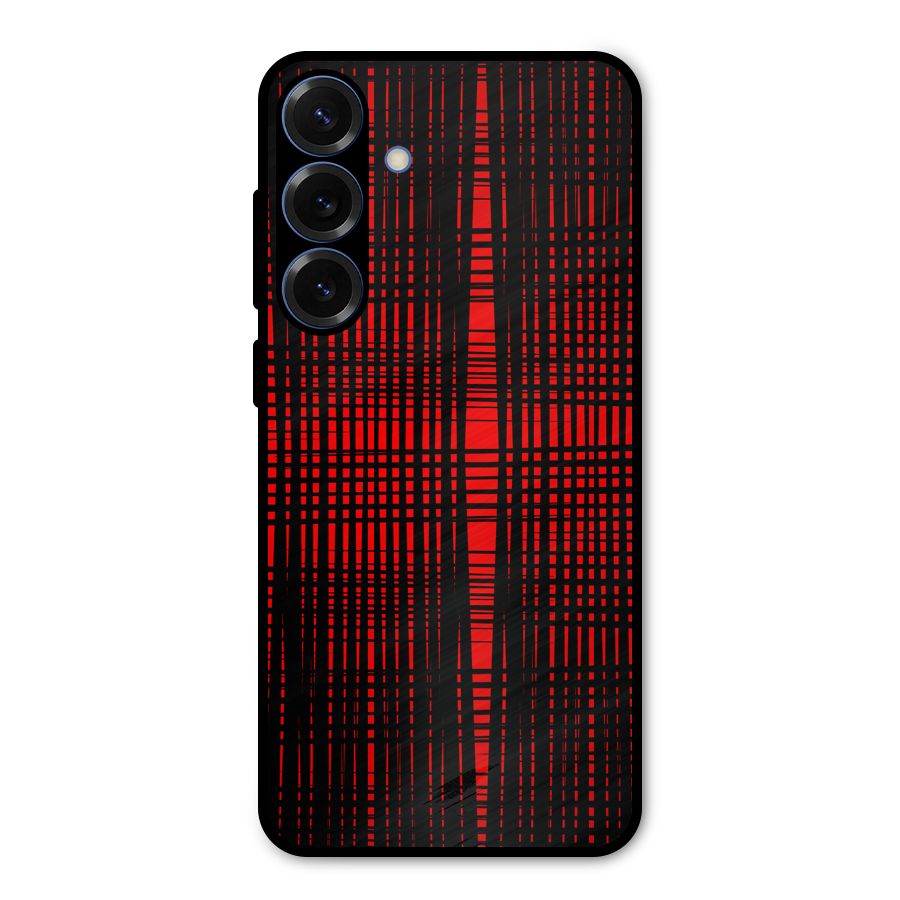 Red Net Design Metal Back Case for Galaxy S25 Plus