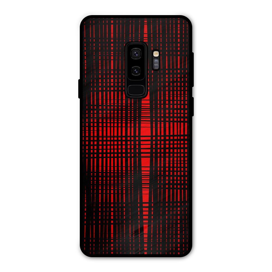 Red Net Design Metal Back Case for Galaxy S9 Plus