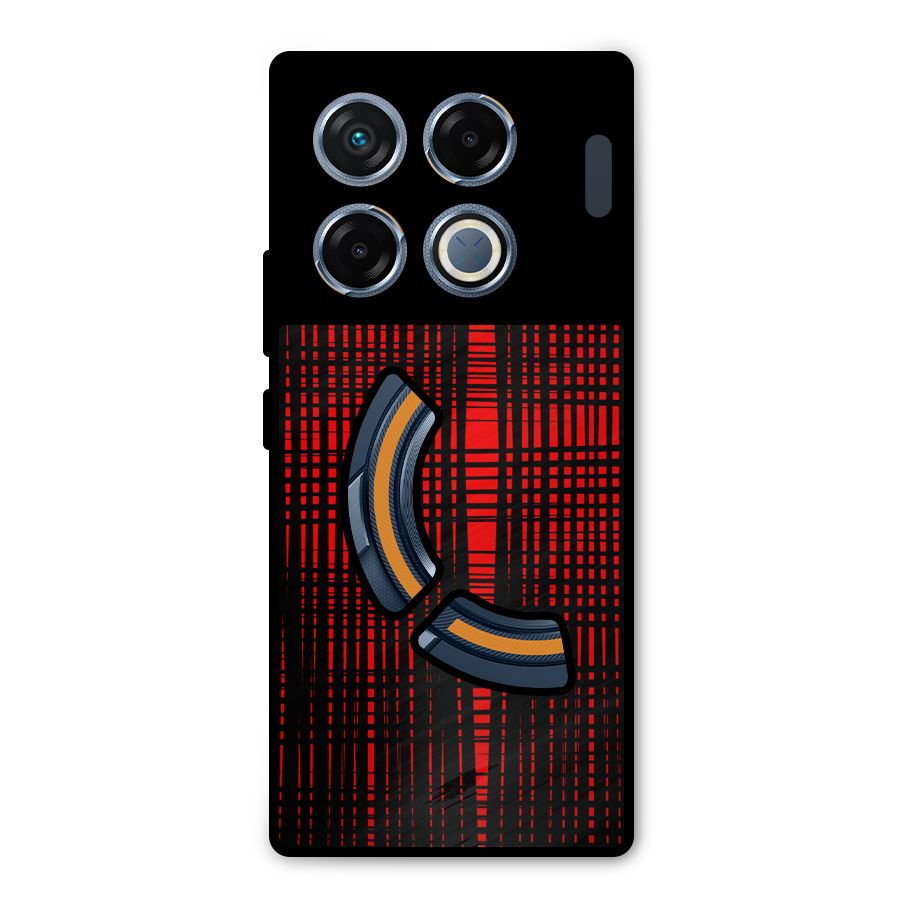 Red Net Design Metal Back Case for Infinix GT 20 Pro