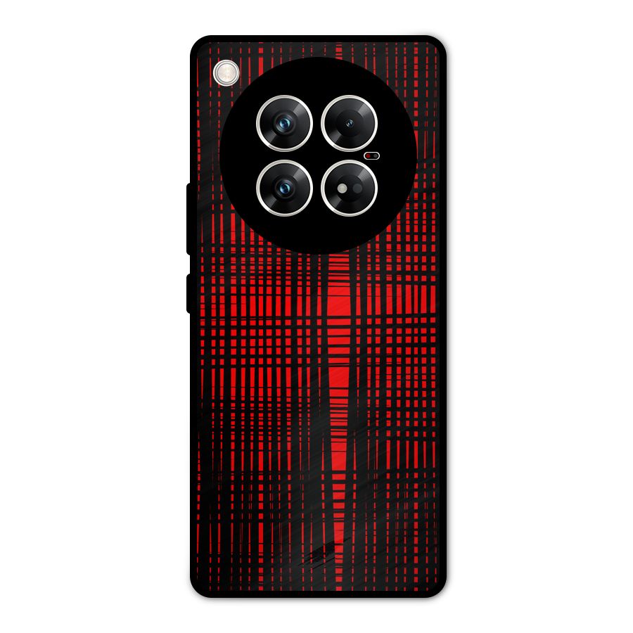 Red Net Design Metal Back Case for Infinix Zero 40 5G