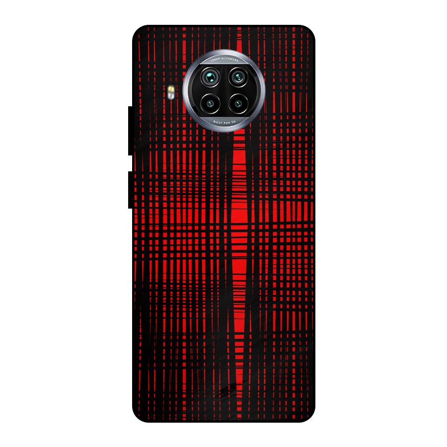 Red Net Design Metal Back Case for Mi 10i